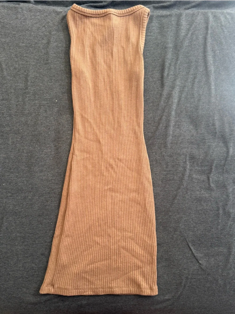 Lulus Ribbed Tank Dress in Tan - Picture 3 of 3